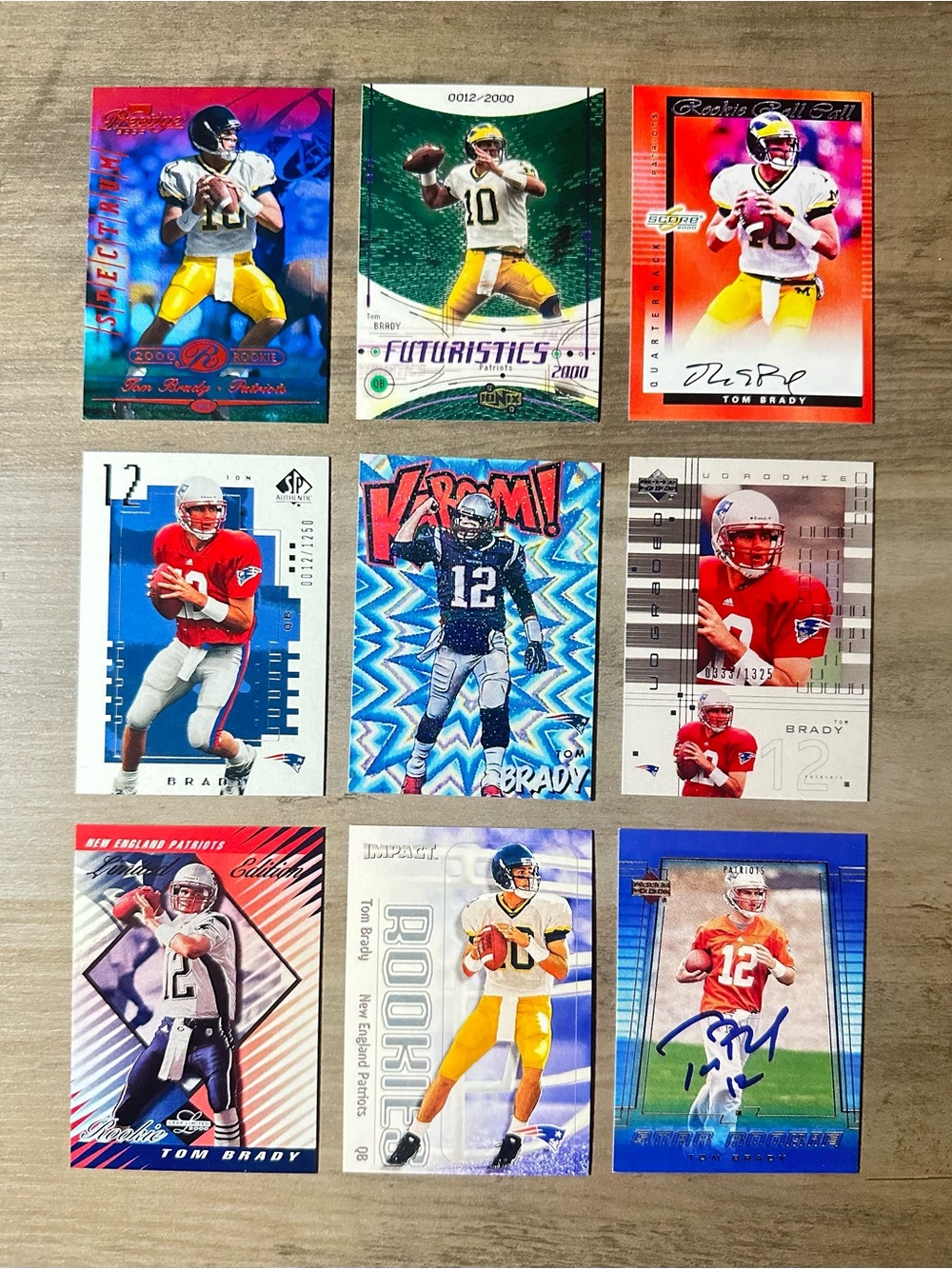 Tom Brady Football Trading Card Lot - Multicolor